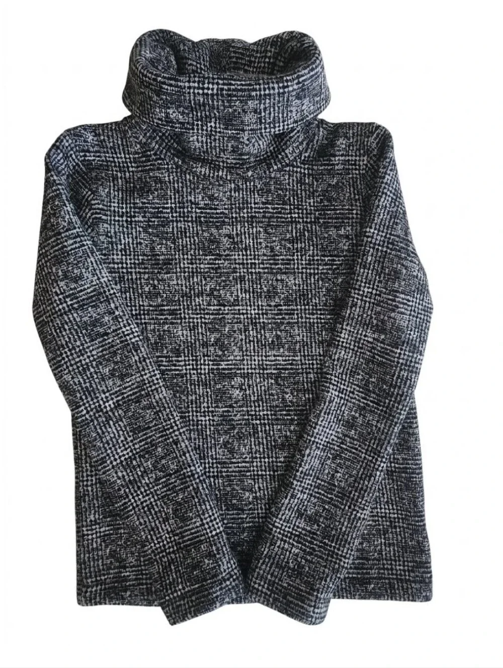 J. Crew Mercantile Funnel Neck Long Sleeved Black/Gray Sweater XS